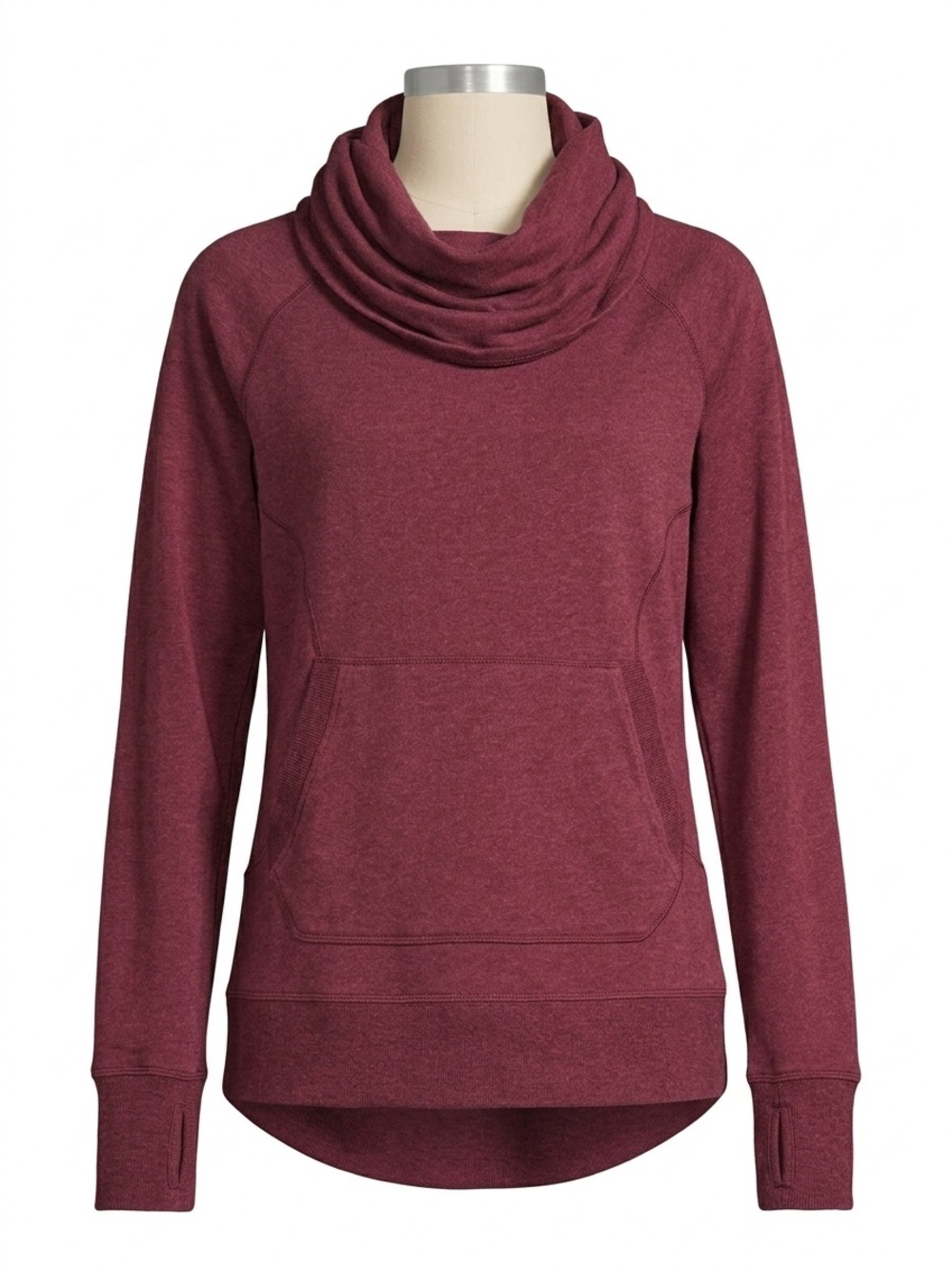 L.L. Bean Maroon Cowl Neck Sweater Cozy and Stylish